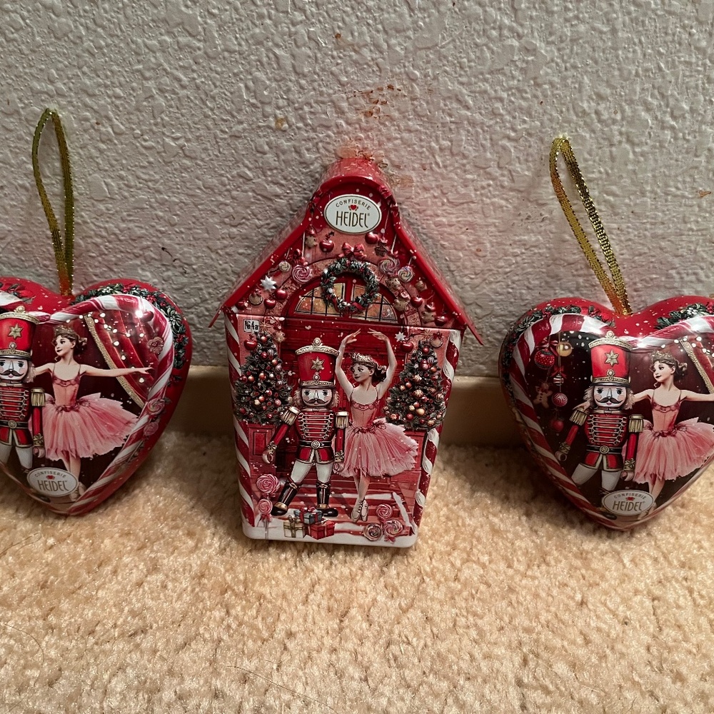 collectable Heidel Christmas tin containers 2025